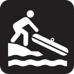 Download free leisure boat canoe beach icon